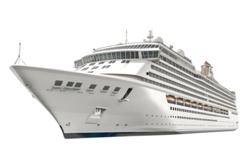 luxury cruise ship isolated on a transparent background