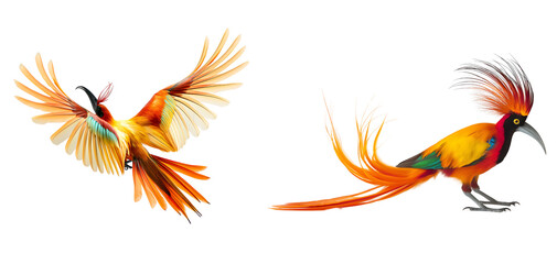 Fototapeta premium Greater Bird of Paradise isolated on a transparent background