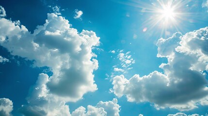 Fototapeta na wymiar Sunny Skies and Cloudy Dreams A Perfect Blend for a Bright Future Generative AI