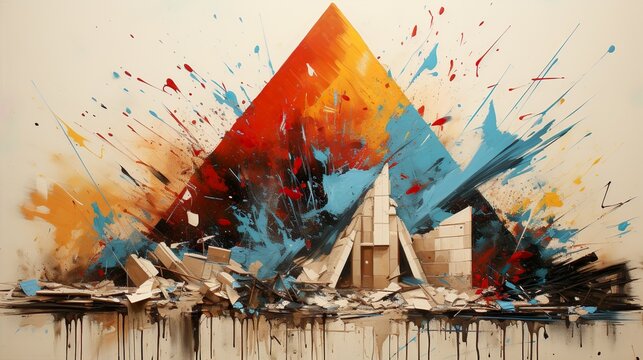 Wolke, Bunt, Gruselig, Pyramiden, Monster, flie&szlig;end, Schemenhaft