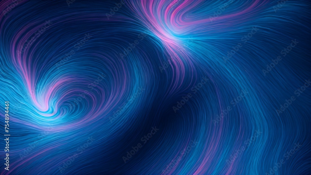 Poster dynamic blue abstract texture with swirling patterns and intricate lines