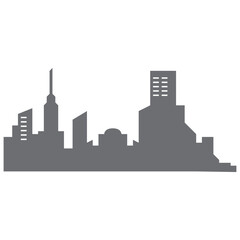 Naklejka premium Metropolis City Silhouette