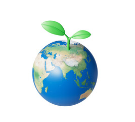 지구본과 새싹 Earth Glove with Sprout