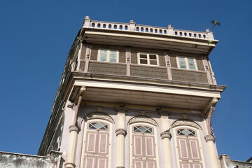 Khambhat, Gujarat / India - January 9, 2011 : An architectural view of an old styled building in city.