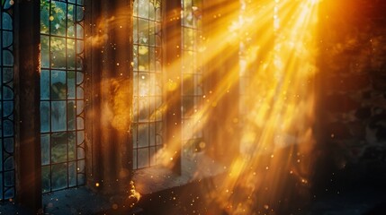 Velvety Light Filtering Through Church Window
