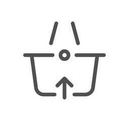 Shopping cart related icon outline and linear symbol.	
