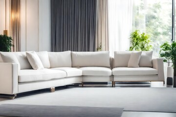 modern living room with sofa 