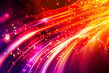 Fototapeta na wymiar A dynamic and colorful abstract background featuring glowing neon lines and vibrant lights.
