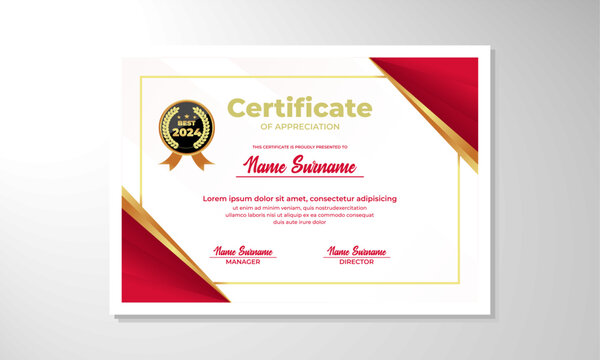 elegant gradient certificate design template