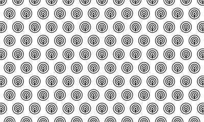 Podcast icons pattern on white background. Vector Illustration