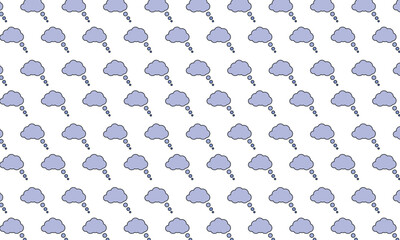 Think bubble icons pattern on white background. Vector Illustration.