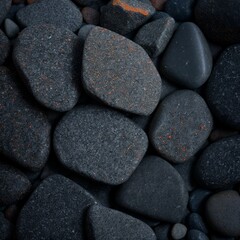 Textured irregular blue rocks in interlocking arrangement 
