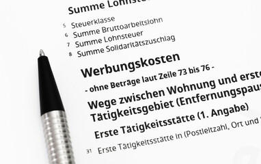 Werbungskosten Steuererklärung