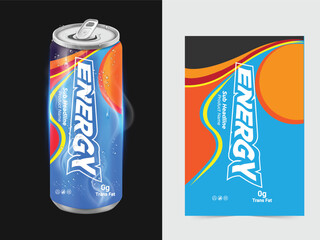 drink label design, soft drink label design. Soda can label vector. Energy drink label design. Fruit juice label template design.