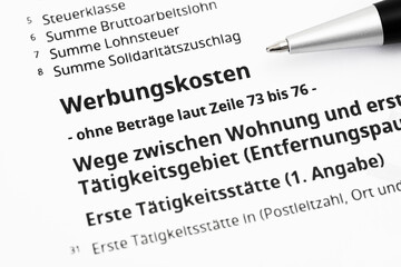 Werbungskosten Steuererklärung