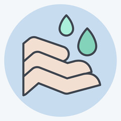 Icon Salah. related to Ramadan symbol. color mate style. simple design editable. simple illustration
