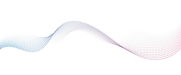  Flowing Dot Wave Pattern Halftone Curve Shape on Transparent background