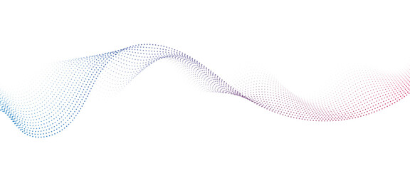  Flowing Dot Wave Pattern Halftone Curve Shape on Transparent background