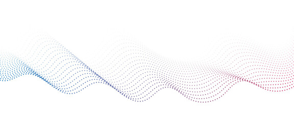  Flowing Dot Wave Pattern Halftone Curve Shape on Transparent background