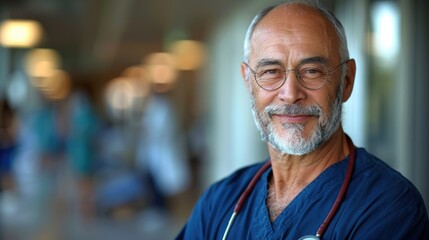 Portrait of a confident doctor, at hospital high quality photo