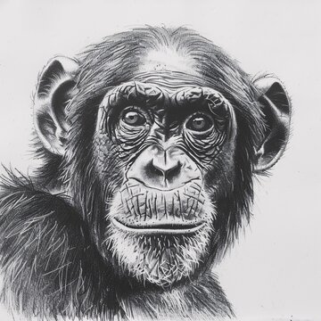 Chill Monkey A Cool Drawing of a Monkey with a Smile Generative AI
