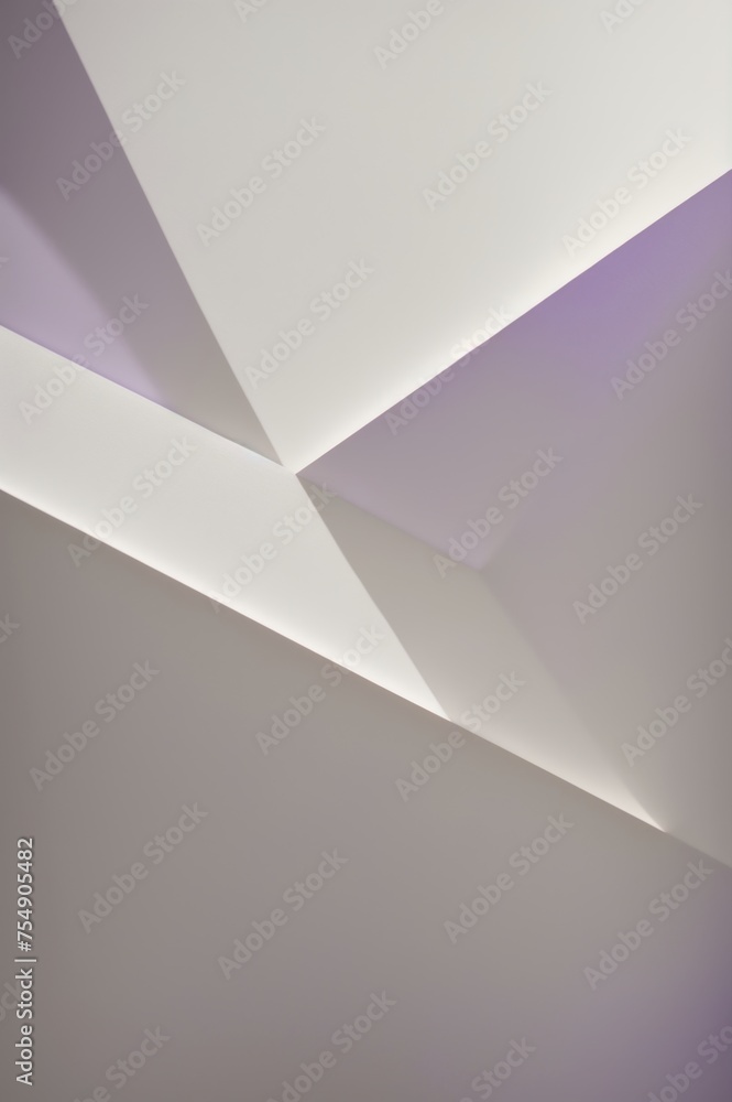Poster angular surfaces create play of light and shadow geometrically