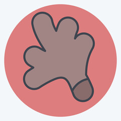 Icon Ginger. related to Herbs and Spices symbol. color mate style. simple design editable. simple illustration