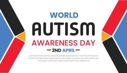 World Autism day, Empowering Individuals with Autism, World Autism Awareness Day. April 22. Holiday concept. Template for background, banner, card, poster with text inscription.