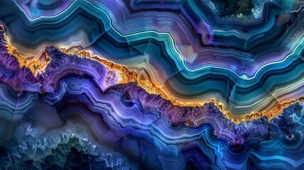 Purple and Blue Geode A Stunning Rock Formation for Your Monthly Wall Calendar Generative AI - obrazy, fototapety, plakaty