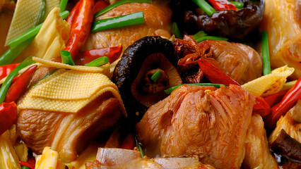 Sweet and spicy, stir -fry, fabric, pork ribs, spices, oil spicy,