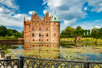 Egeskov castle on Funen island in Denmark