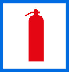 Panneau carré avec idéogramme indiquant un point d'équipement de lutte contre l'incendie	