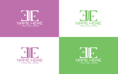 Letter EE Logo, Initial EE Template Vector Illustration