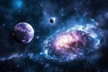 Starry Cosmos: Spiral Galaxy in Astral Wonder