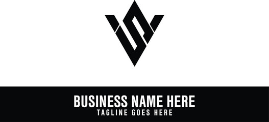 Naklejka premium VS Logo, VS Monogram, VS Symbol, VS Icon