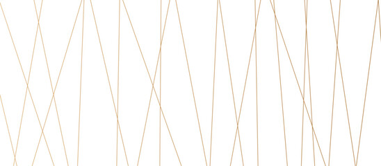 Random chaotic lines abstract geometric pattern. vector textrue 3d illustration. geometric design created using light gold digital net web line tecnology. white color in backdrop.	