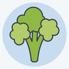 Icon Cauliflower. related to Vegan symbol. color mate style. simple design editable. simple illustration