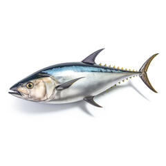 Fototapeta premium tuna fish on white background сreated with Generative Ai