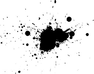 black brush paninting splash splatter grunge graphic