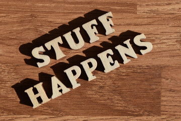 Stuff Happens, phrase as banner headline