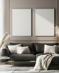 Modern Living Room Interior Design. Generative ai