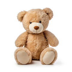 soft toy, teddy bear on a white background сreated with Generative Ai