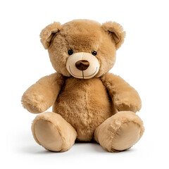 soft toy, teddy bear on a white background сreated with Generative Ai