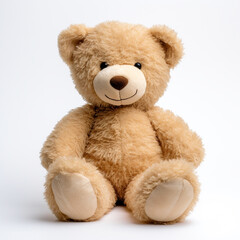 Obraz premium soft toy, teddy bear on a white background сreated with Generative Ai