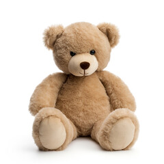 Fototapeta premium soft toy, teddy bear on a white background сreated with Generative Ai