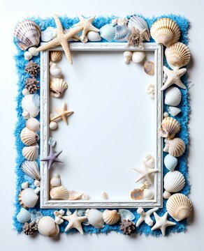 frame with marine elements