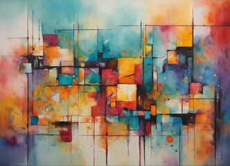 Bright colorful background in lines