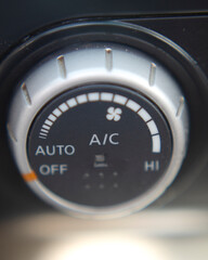 car air conditioning and temperature control knob