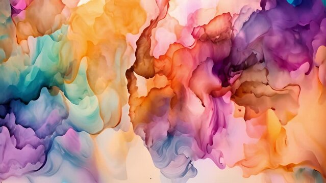 Abstract pastel motion background, creative video texture movement with delicate colors, dreamy graphic with elegant and luxury style, feminine design for females oil paint fluid 4k video copy space