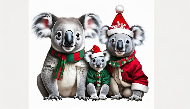santa claus and bear koala